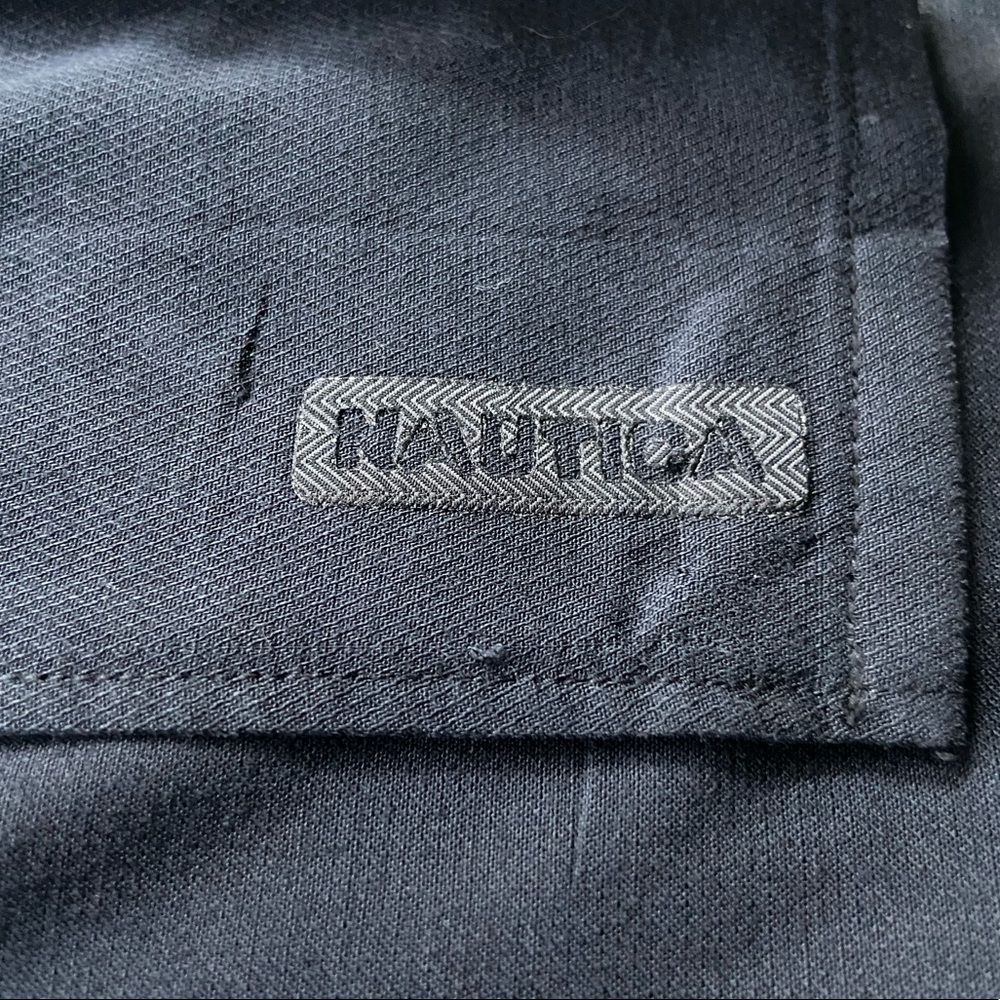 Nautica Black Long Sleeve Dress Shirt